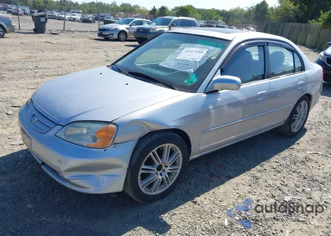 2003 Honda Civic Ex из США, поврежденный, VIN 1HGES25753L006446